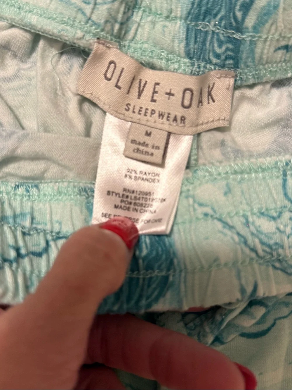 Olive + Oak Light Teal Moon-Print Dreamy Soft Women’s Sleep Shorts